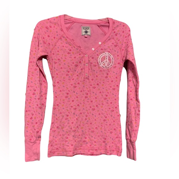 Victoria’s Secret XS Pink Long Sleeve Sleepwear - Picture 1 of 6
